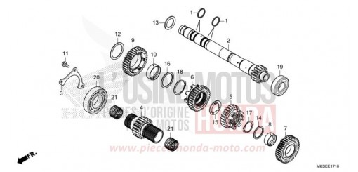 GETRIEBE (HAUPTWELLE) (DCT) CRF1100D4M de 2021